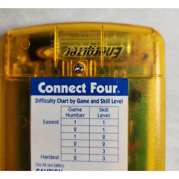 Milton Bradley Vintage Electronic Handheld Connect Four Game Clear 1995 Preowned - Picture 6 of 6